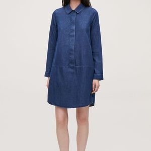 COS A-LINE DENIM SHIRT DRESS